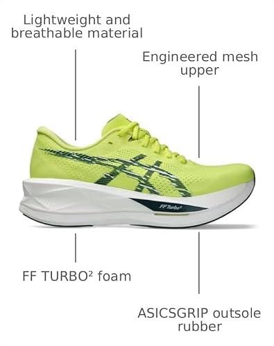 ASICS Men's SONICBLAST Running Shoes, 10.5, Citron/Tranquil Teal