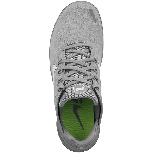 Nike Free Rn 2017, Unisex Sneaker, Grey Wolf Grey White White Volt 003, 8 US