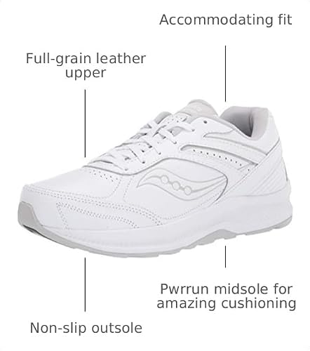 Saucony mens Echelon Walker 3 Running Shoe, White, 10.5 X-Wide US