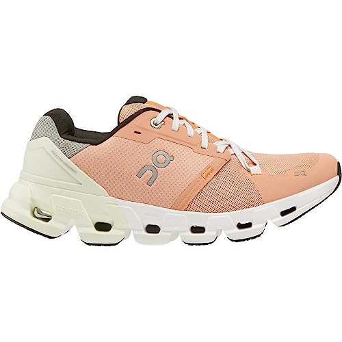On Women's Cloudflyer 4 Sneakers, Peach/Aloe, 8 Medium US