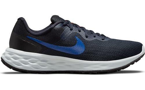 Nike Men's Revolution 5 Flyease Running Shoe, Dk Obsidian Hyper Royal Black Grey Fog Hyper Crimson, 7.5 UK