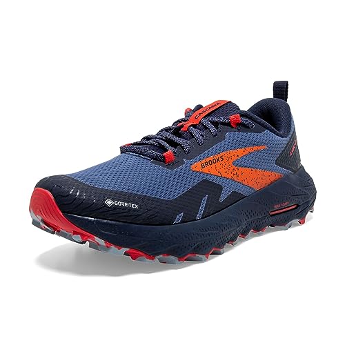 Brooks Women’s Cascadia 17 GTX Waterproof Trail Running Shoe - Navy/Bittersweet/Peacoat - 12 Medium