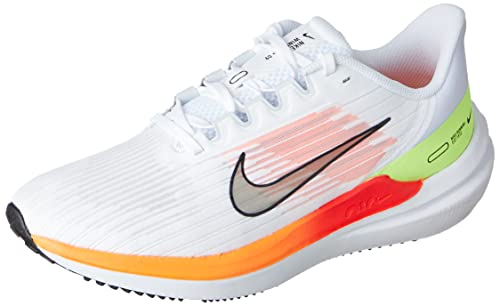 NIKE Men's Air Winflo 9 Sneaker, White Black Total Orange Bright Crimson, 11 UK