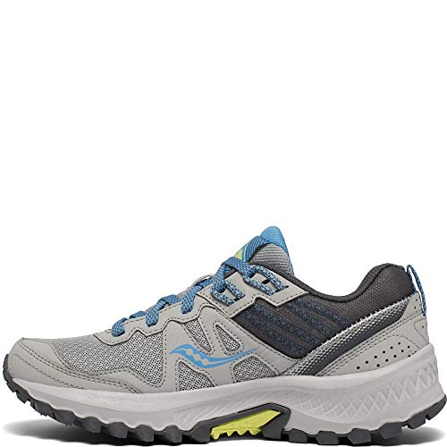 Saucony Women's Excursion TR14 Trail Running Shoe, Grey/Blue/Glade, 8.5