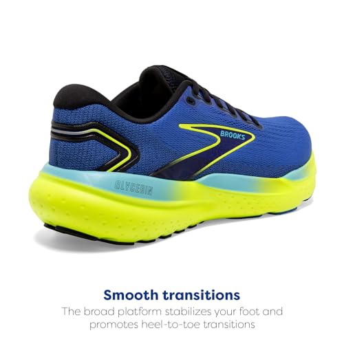 Brooks Men’s Glycerin 21 Neutral Running Shoe - Blue/Nightlife/Black - 10.5 Medium