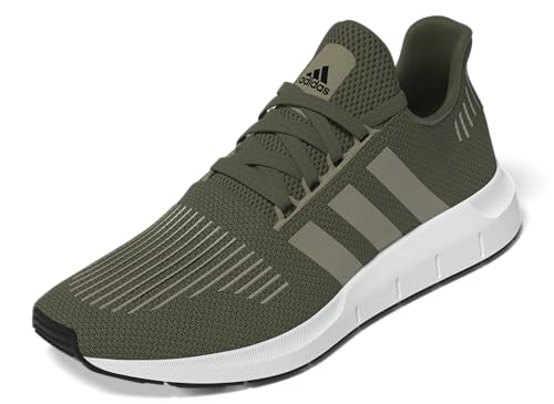adidas Men's Swift Run 1.0, Olive Strata/Blanch Cargo/White, 9.5