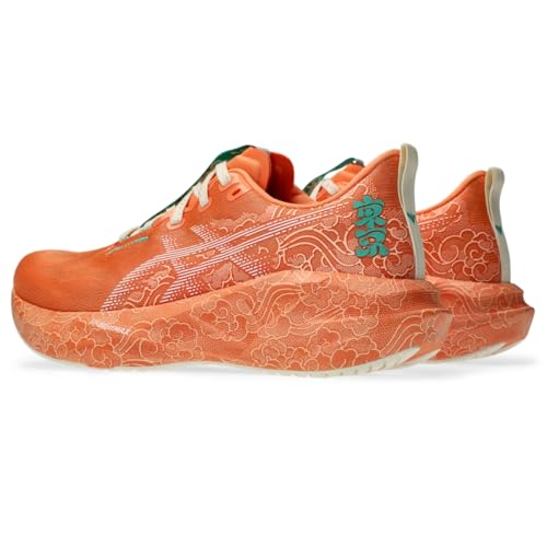 ASICS Unisex NOVABLAST 5 Tokyo Running Shoes, 12M / 13.5W, Sun Peach/White