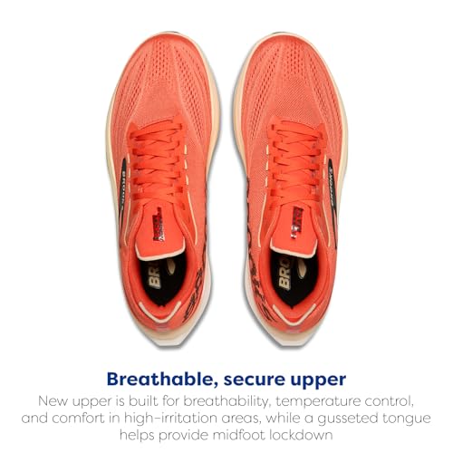Brooks Men’s Hyperion Max 4 Neutral Running Shoe - Tigerlily/Wood Ash/Black - 12 Medium