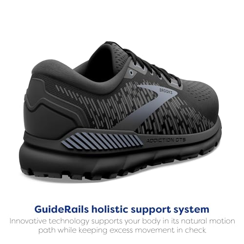 Brooks Men's Addiction GTS 15 Supportive Running Shoe - Black/Black/Ebony - 13 Medium