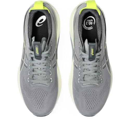 ASICS Men's Gel.Kayano 32 Running Shoes, 10, Gravel/Citron