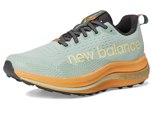 New Balance FuelCell SuperComp Trail v1 - Shoes for Women - Mesh Upper - Cotton Lining - Round Toe Silhouette Clay Ash/Dried Apricot/Dark Juniper 8 B - Medium