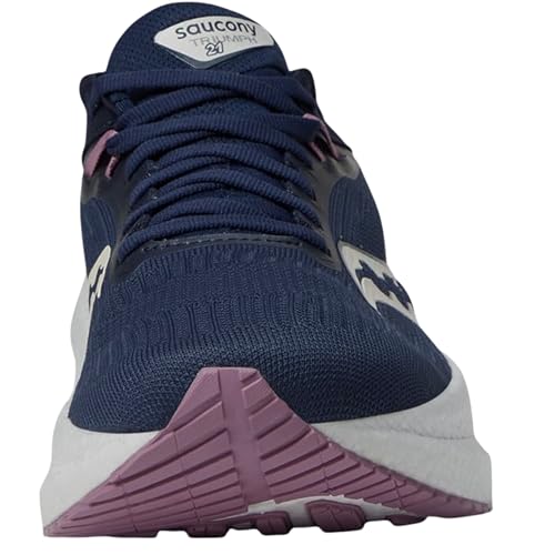 Saucony Women's Triumph 21 Sneaker, Navy/Orchid, 11