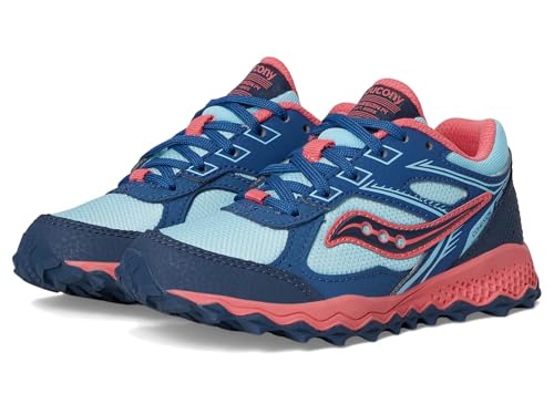 Saucony Unisex Cohesion TR14 LTT Trail Running Shoe (Little Kid/Big Kid) Aqua/Coral 3 Little Kid Medium