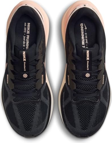 Nike Structure 25 Women's Road Running Shoes (DJ7884-008, Black/Crimson Tint) Size 6.5
