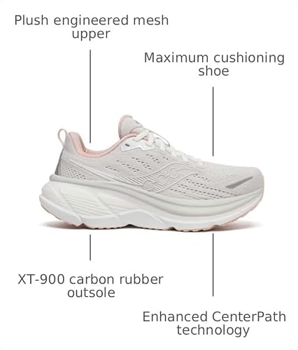 Saucony Women's Hurricane 25 Sneaker, Arctic/White, 8.5