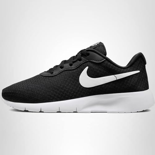 Nike Big Kids' Tanjun EasyOn Shoes, Black/White-White, 7Y