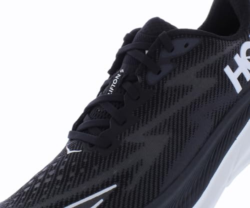 Hoka Men's Clifton 9 Black/White 9.5 Wide