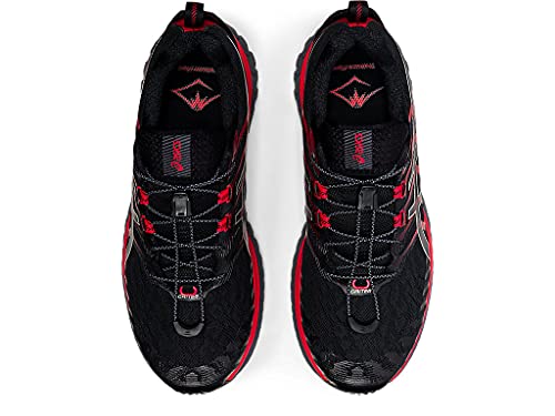 ASICS Men's Trabuco Max Running Shoes, 12, Black/Electric RED