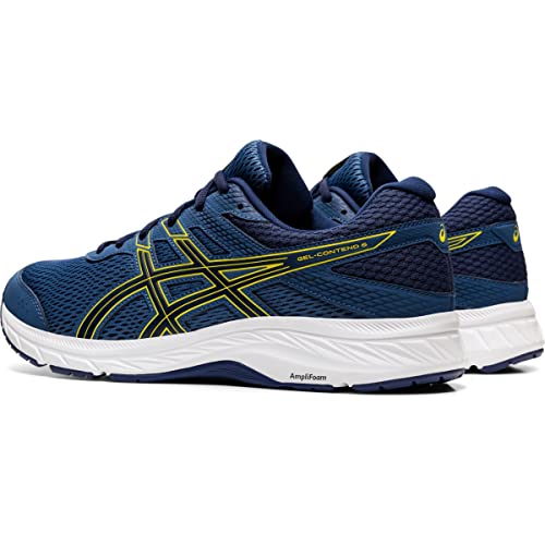ASICS Men's Gel-Contend 6 Running Shoes, 15, Grand Shark/Vibrant Yellow