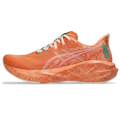 ASICS Unisex NOVABLAST 5 Tokyo Running Shoes, 10.5M / 12W, Sun Peach/White