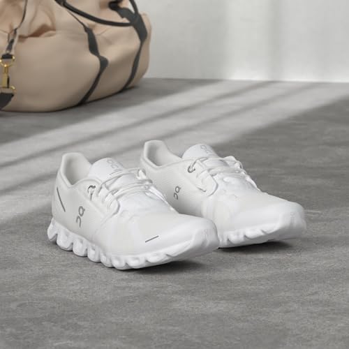 On Men's Cloud 5 Sneakers, All White, 11.5 Medium US