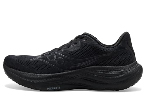 Saucony Men's Ride 19 Sneaker, Black/Black/Black, 10.5