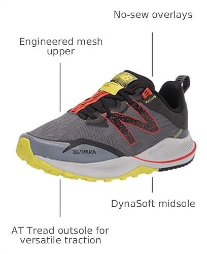 Men's New Balance Dynasoft Nitrel v4 Running Shoes in Grey/Yellow alternate view 3
