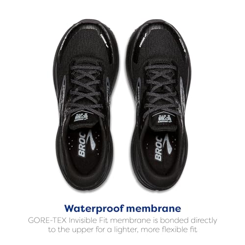 Brooks Women’s Divide 5 GTX Waterproof Trail Running Shoe - Black/Alloy/Primer Grey - 8 Medium