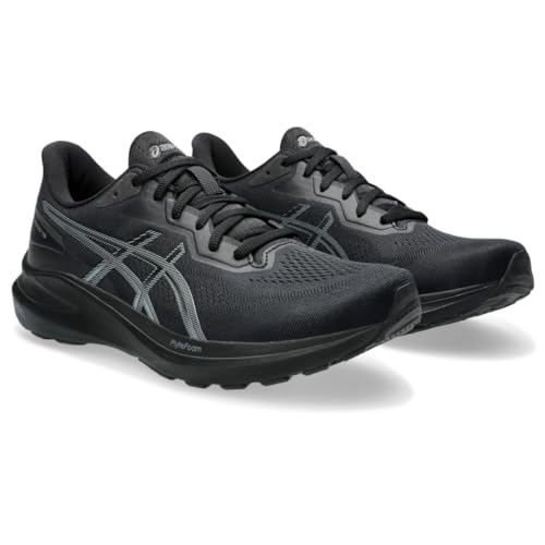 ASICS Men's GT-1000 13 Running Shoes, 10, Black/Steel Grey