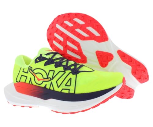 Hoka Women's Rocket X Trail Sneaker, Neon Yuzu/Neon Flame, 7.5 - alternate view 4