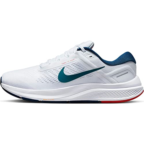 Nike Men's Air Zoom Structure 24, White Bright Spruce Valerian Blue, 11 US
