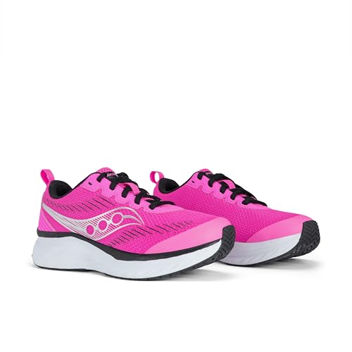 Saucony Cadence (Little Big Kid) Sneaker, Fuchsia, 4 Wide US Unisex