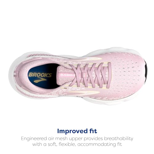 Brooks Women's Glycerin GTS 20 Supportive Running Shoe - Pink/Yellow/White - 6 Medium