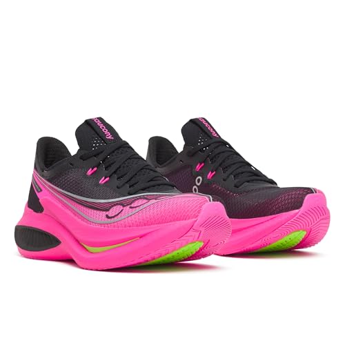 Saucony Women's Endorphin Pro 5 Sneaker, Black/Shock, 8