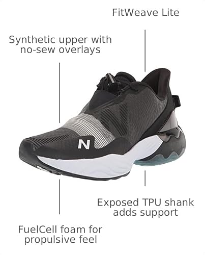 New Balance Women's FuelCell Rebel TR V1 Running Shoe, Black/White, 8.5 Medium US