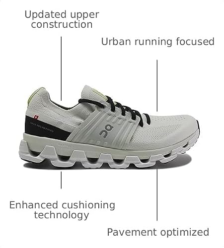On Men's Cloudswift 3 Running Shoes, Ivory/Black, 12 US