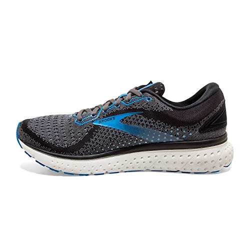 Brooks Mens Glycerin 18 Running Shoe - Black/Ebony/Blue - D - 8.5