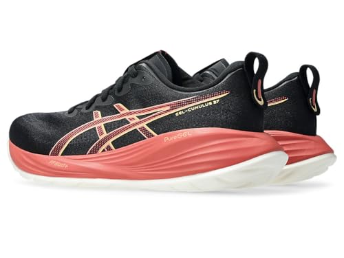 ASICS Women's Gel-Cumulus 27 Trainers, Black Orange Glow, 10 US