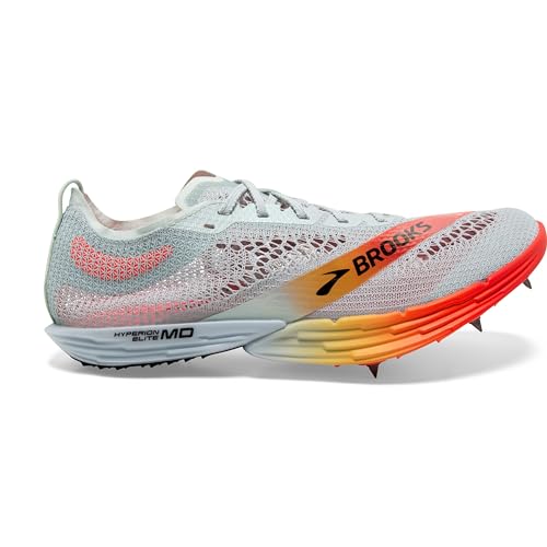 Brooks Unisex Hyperion Elite MD, Mid Distance Track Running Shoe, Men & Women - Illusion Blue/Coral/Orange - 8 Medium