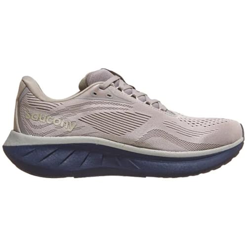 Saucony Men's Ride 18 Sneaker, Dove/Navy, 10.5