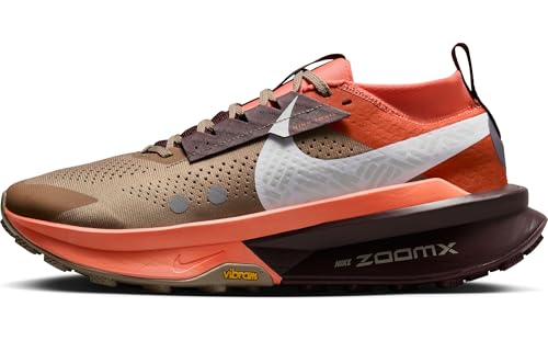 Nike Zegama 2 Men's Trail Running Shoes (HQ3768-200, Khaki/Hyper Crimson/Burgundy Crush/White) Size 12.5