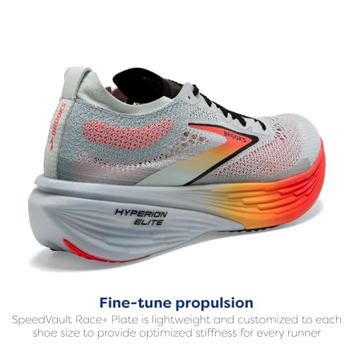Brooks Unisex Hyperion Elite 4 Neutral Running Shoe for Men & Women - Illusion Blue/Coral/Orange - 8.5 Medium - alternate view 3
