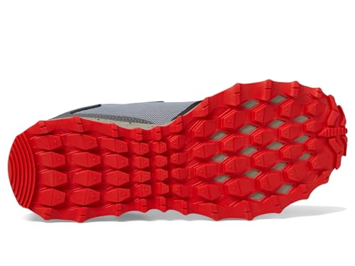 Saucony® Kids Peregrine Shield KDZ A/C Sneakers for Kids – Leather Upper – PET Lining – Rugged Outsole Grey/Red/Yellow 3.5 Big Kid M