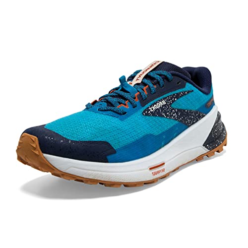 Brooks Men's Catamount 2 Trail Running Shoe - Peacoat/Atomic Blue/Rooibos - 9.5 Medium