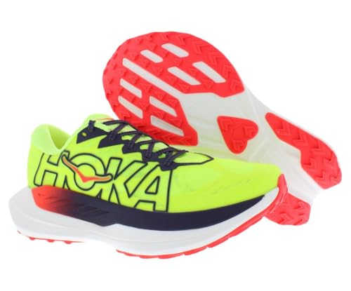Hoka Men's Rocket X Trail Sneaker, Neon Yuzu/Neon Flame, 8.5 - alternate view 2