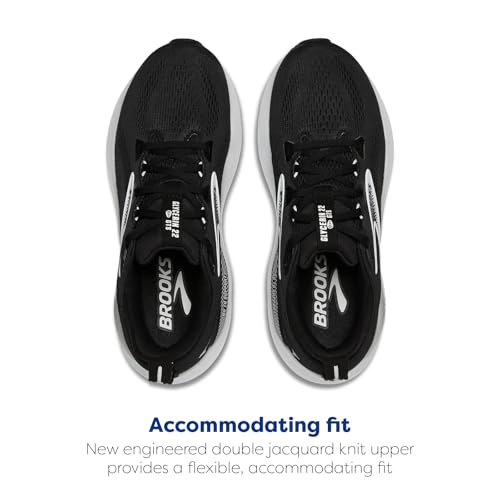 Brooks Men’s Glycerin GTS 22 Supportive Running Shoe - Black/Grey/White - 11.5 Wide