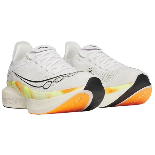 Saucony Unisex Endorphin Elite 2 Sneaker, White/Peel, 11