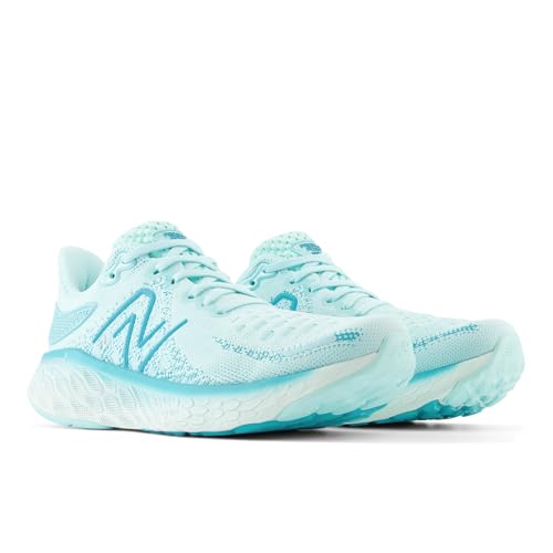 New Balance Women's Fresh Foam X 1080 V12 Running Shoe, Bright Cyan/Virtual Blue, 5.5 M