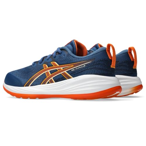 ASICS Boy's Gel-Cumulus 27 GsSneaker, Twilight Blue White, 5 US