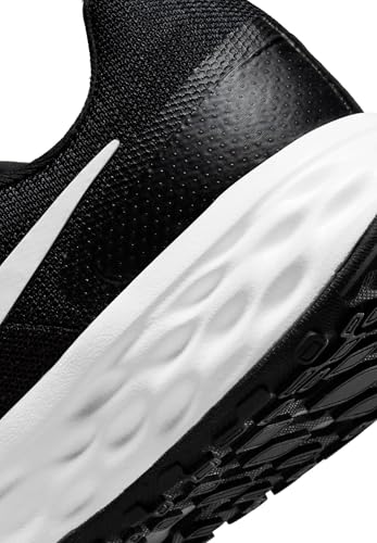 Nike W Nike Revolution 6 Nn, Women's Sneaker, Black White Dk Smoke Grey Cool Grey, 10